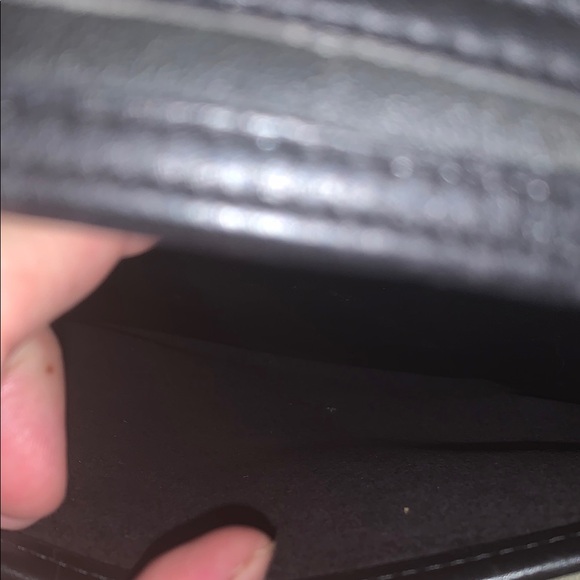 COACH Willis black leather with gold hardware twist lock crossbody purse - Picture 8 of 12